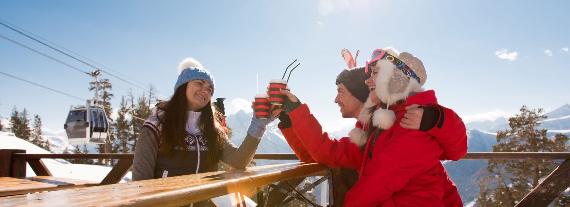Freunde im Ski Resort