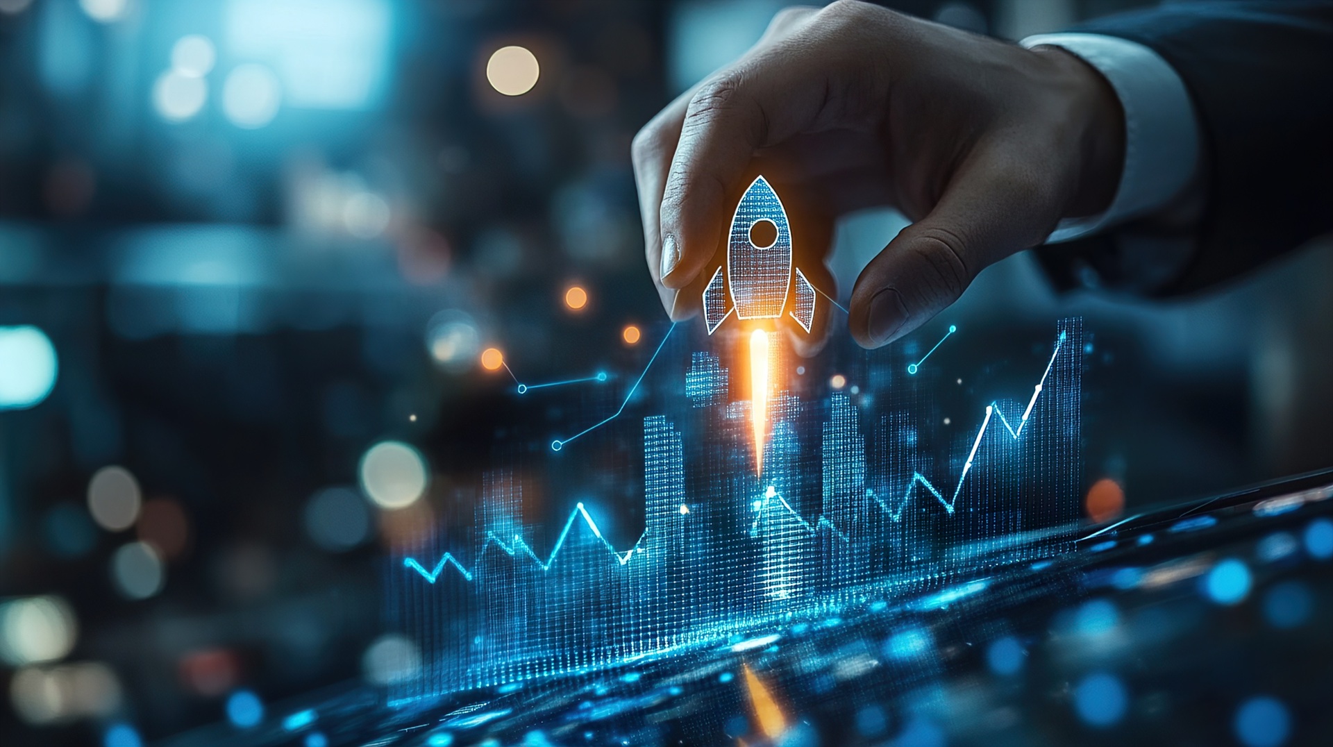 Digitale Rakete startet über Wachstumsgrafik | Amazon Full Service Agentur